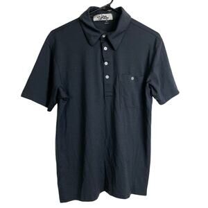 Vintage Swobo Merino Polo Shirt Small Mens Gray Short Sleeve Knit Cycling *Holes